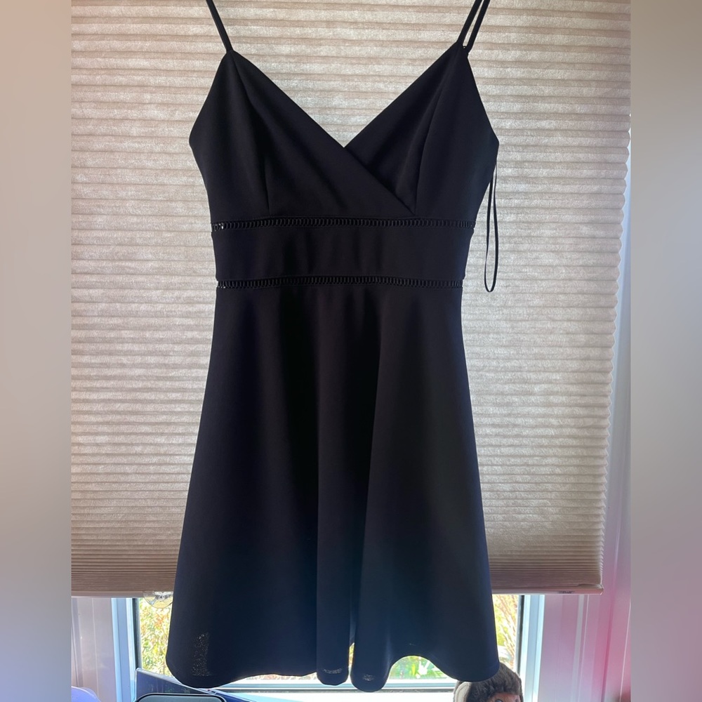 Francesca'a dark blue dress